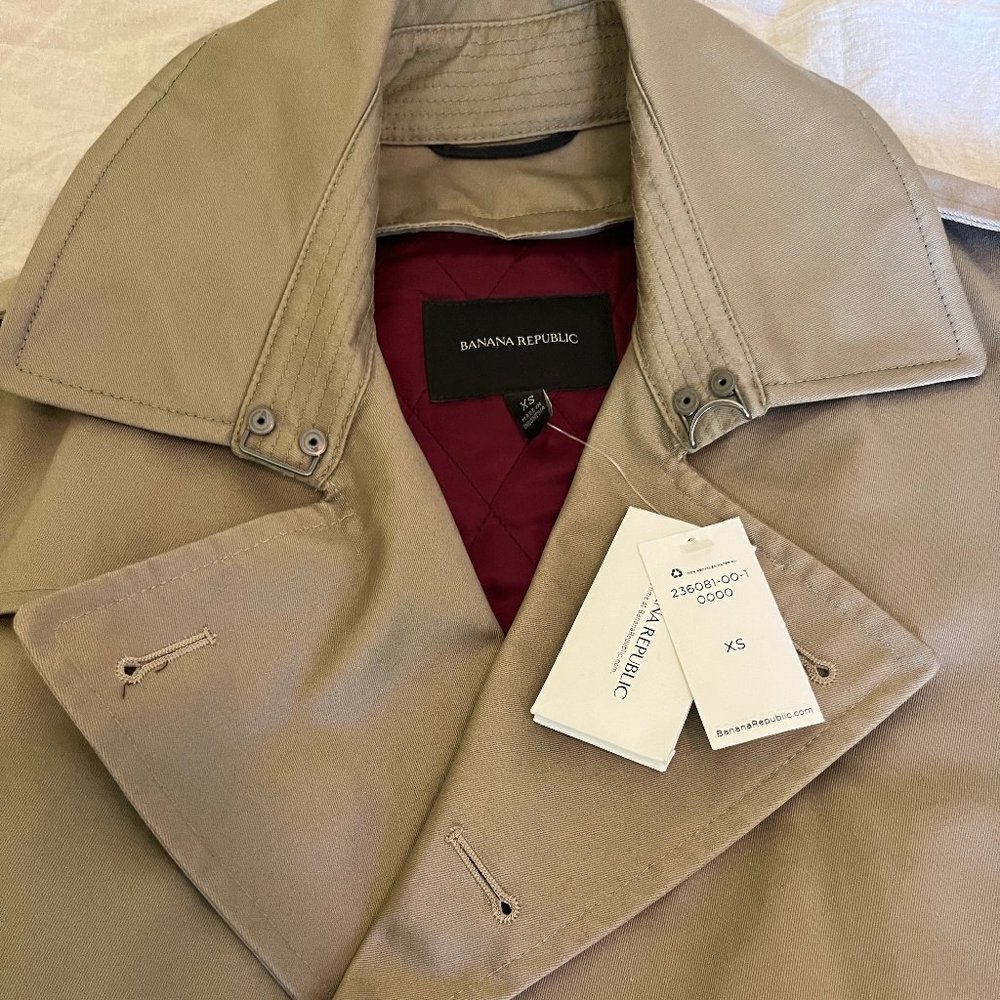 Banana Republic Lined Trench Coat XS NWT Never Worn